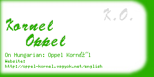 kornel oppel business card